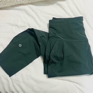 Base Pace high rise crop 23” smoked spruce.